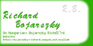 richard bojarszky business card